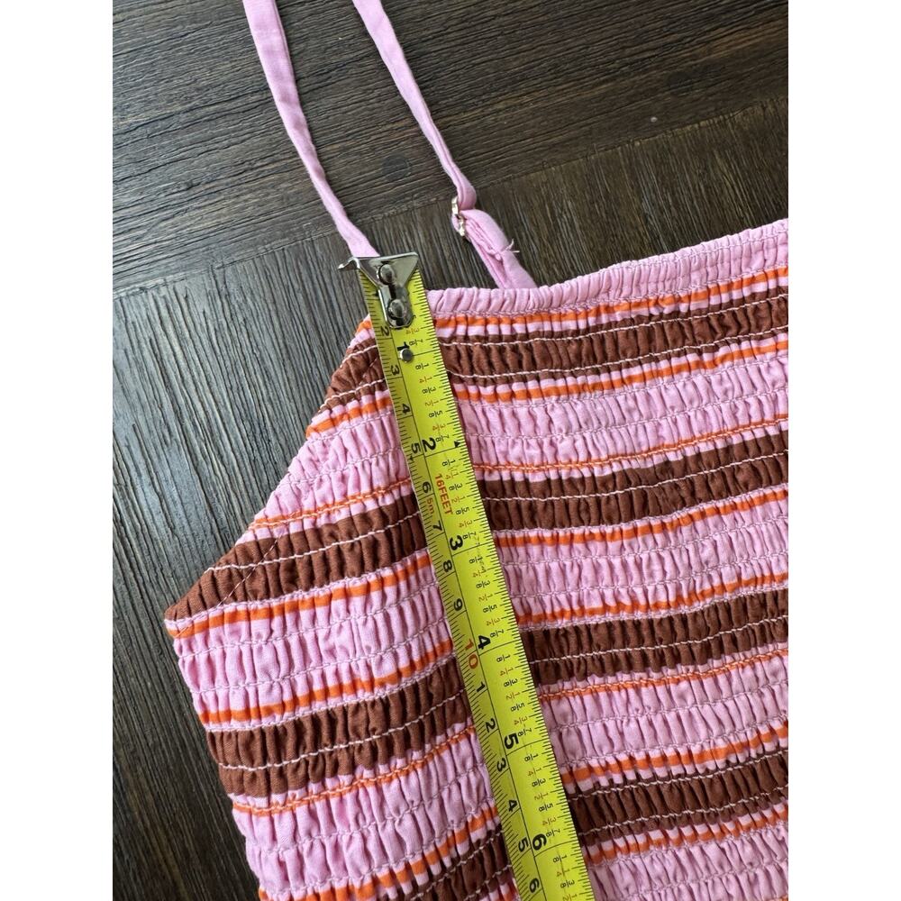 Kate Spade Maxi Dress Calais Stripe Smocked Pink Red $348 Womens M - Picture 12 of 14